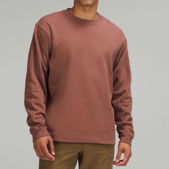 Lululemon French Terry Oversized Long Sleeve CrewSmoky Topaz Mens Size M - Picture 3 of 12